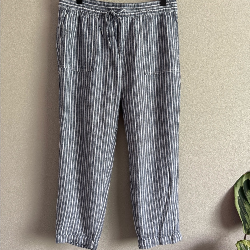 Old Navy Elastic Linen Blend cropped pants